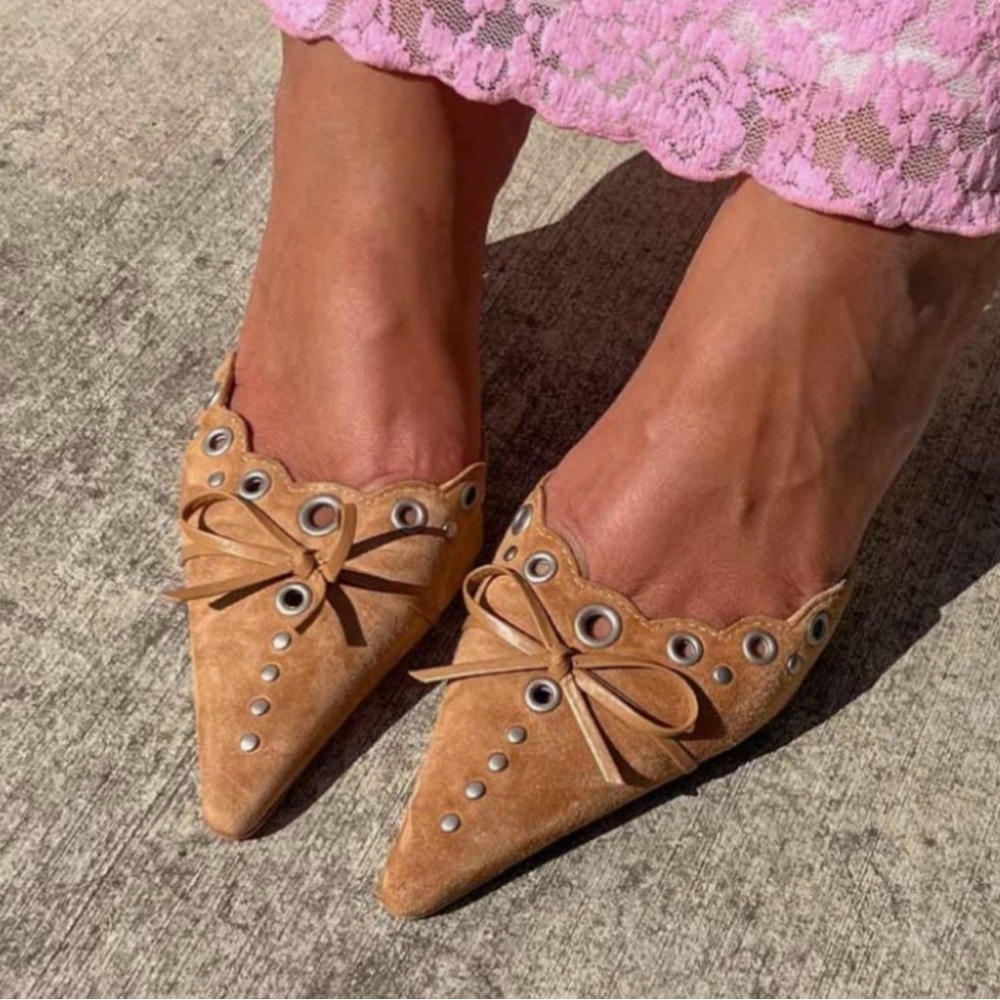 Tony Bianco Shae Mule in Butterscotch Suede Size 6.5
